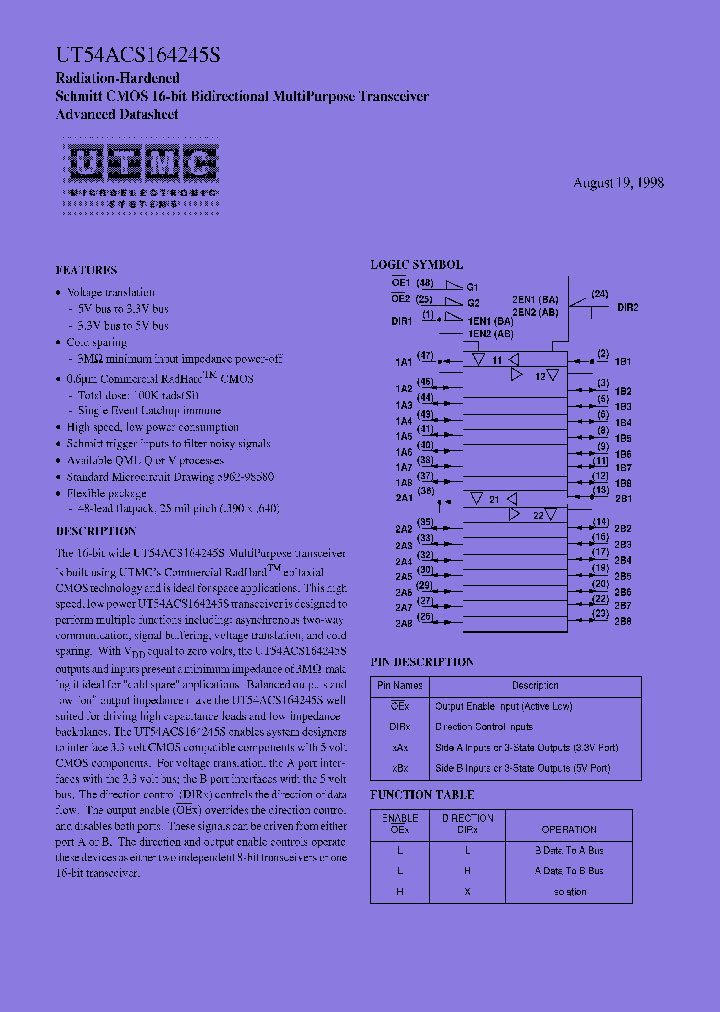 UT54ACS164245S-UPX_7382614.PDF Datasheet