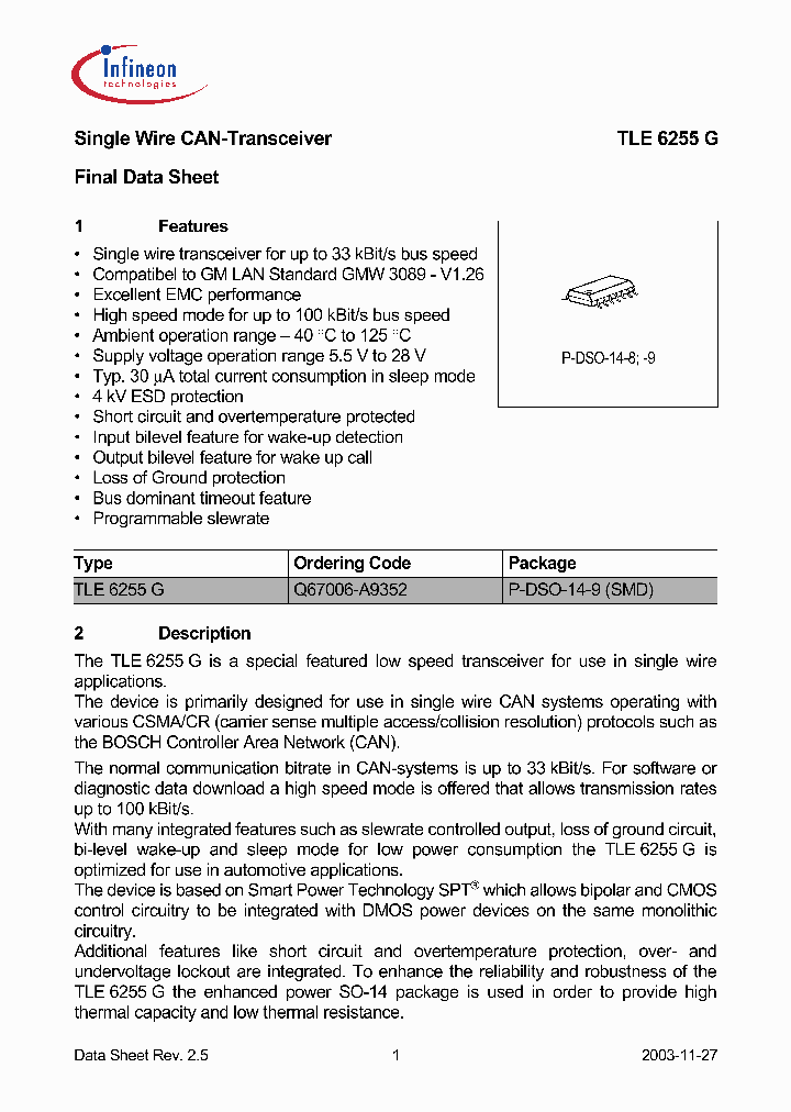 TLE6255G_7383843.PDF Datasheet