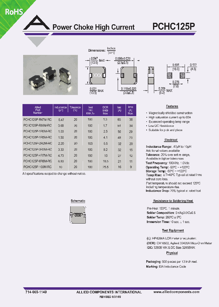 PCHC125P-3R3M-RC_7384289.PDF Datasheet