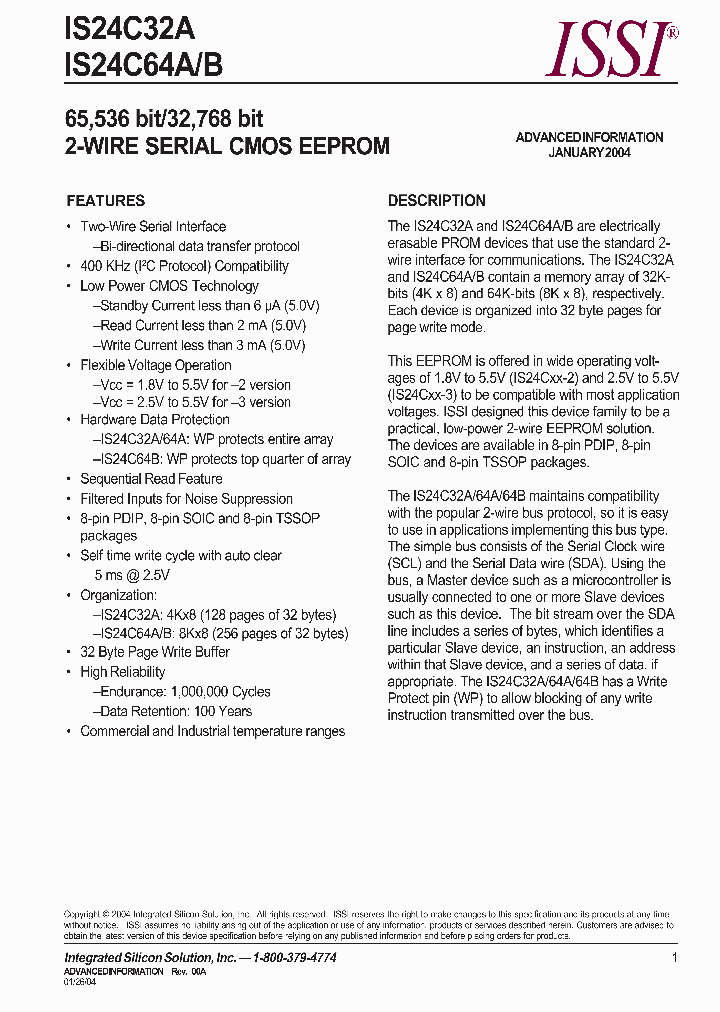 IC24C64A-3PI_7388029.PDF Datasheet