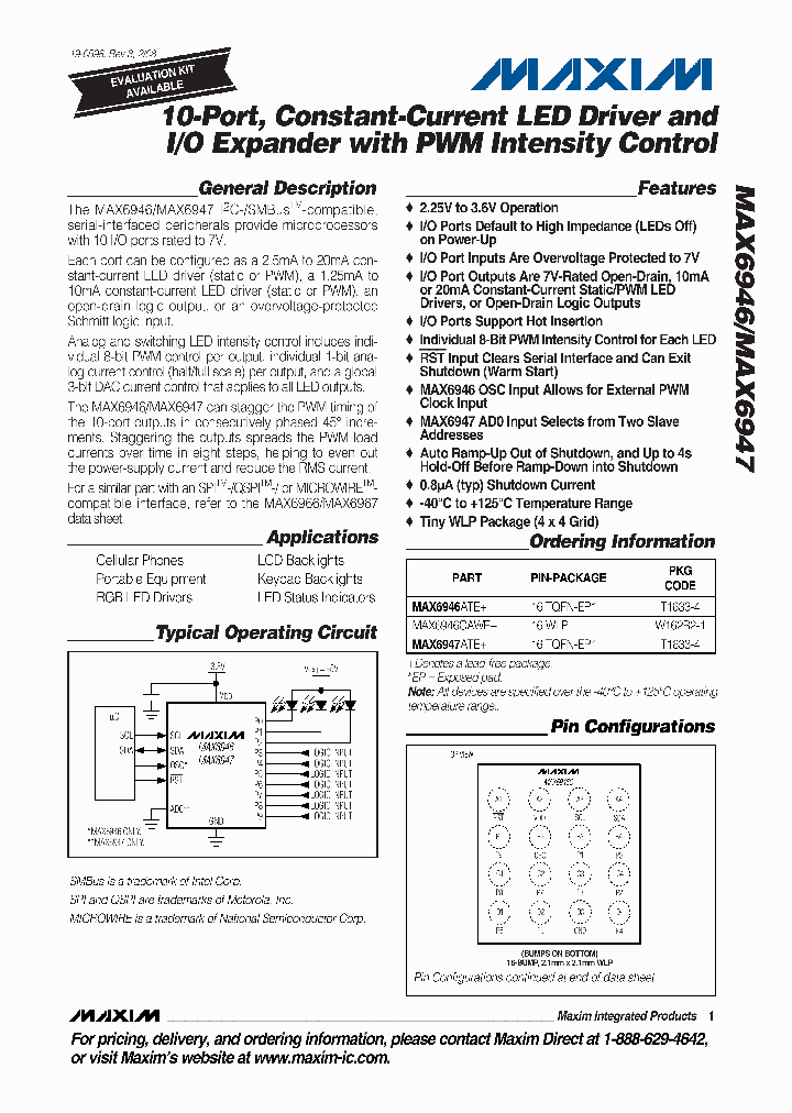 MAX6946CAWE_7388128.PDF Datasheet