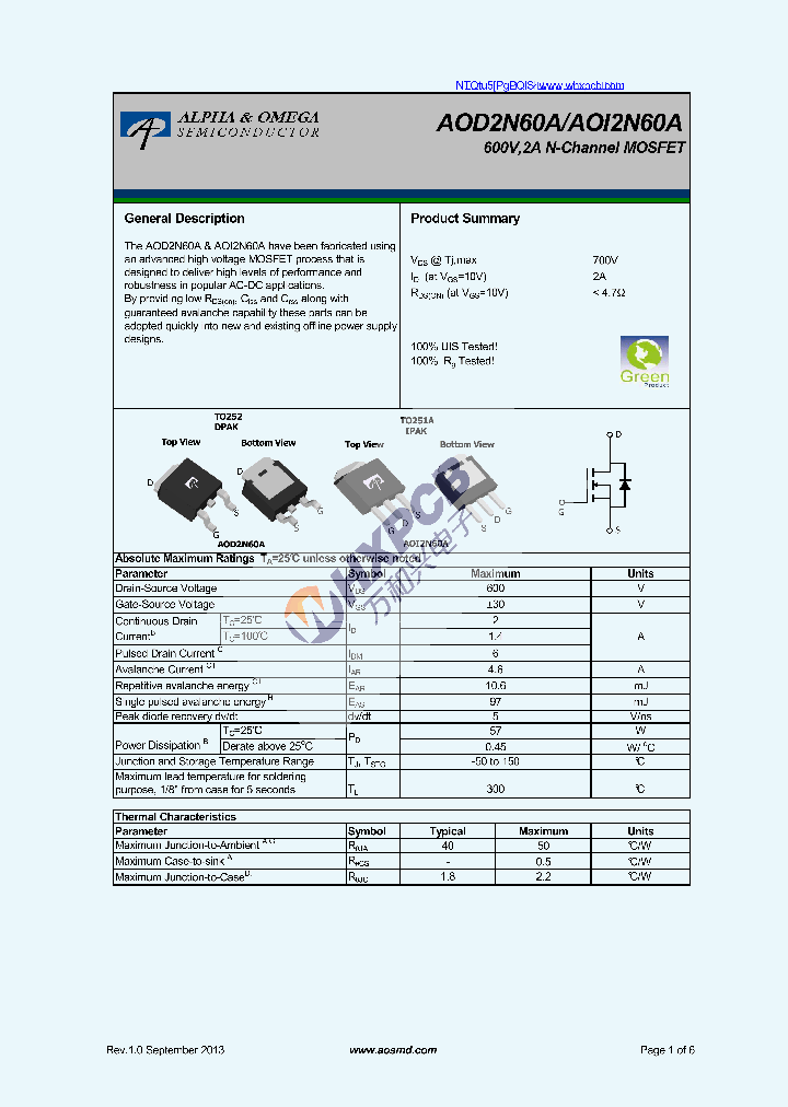AOD2N60A_7388548.PDF Datasheet