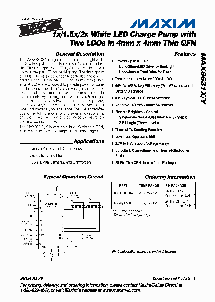 MAX8631XETI_7389269.PDF Datasheet
