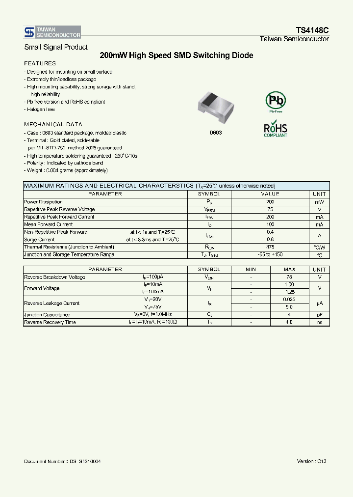 TS4148C_7393850.PDF Datasheet