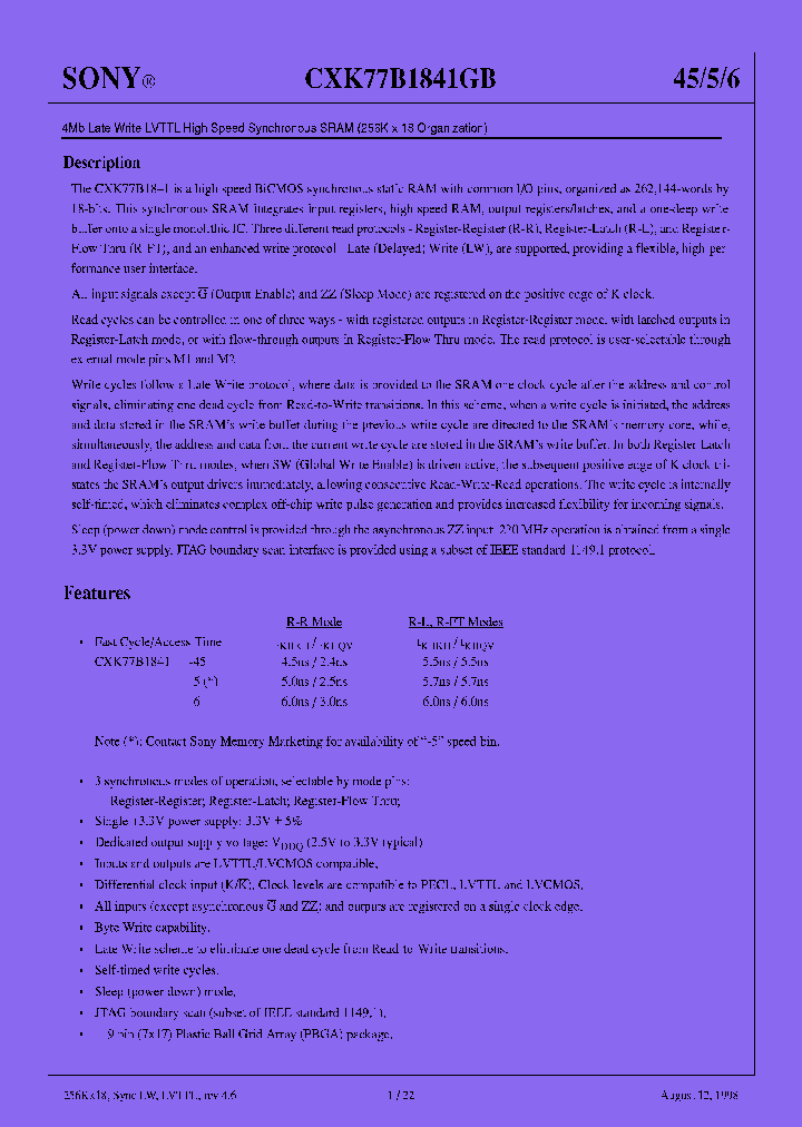 CXK77B1841GB-45_7396320.PDF Datasheet