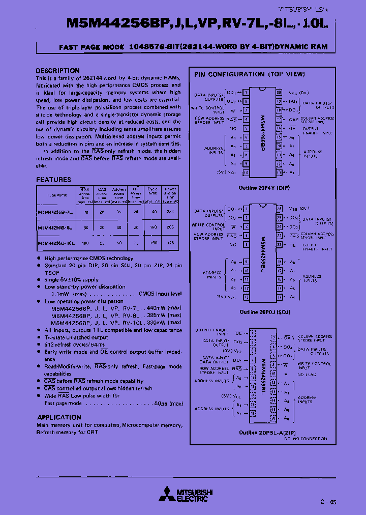 M5M44256BJ-8L_7396751.PDF Datasheet