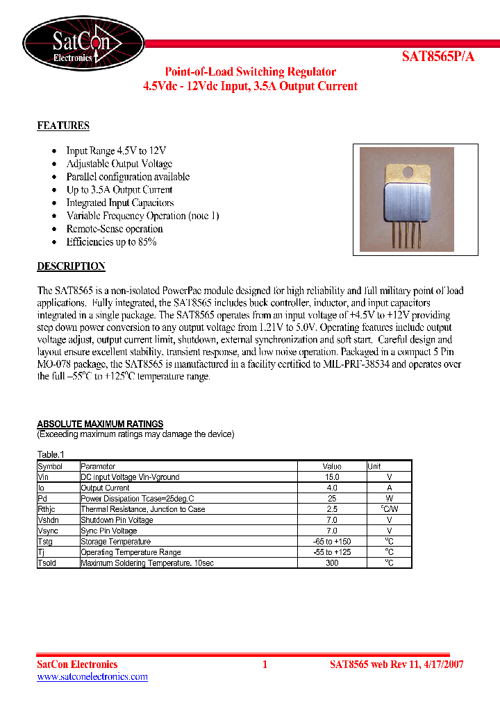 SAT8565P-3T-ADJ_7400807.PDF Datasheet
