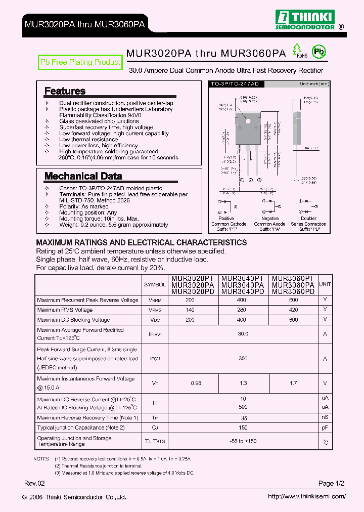 MUR3040PA_7400981.PDF Datasheet