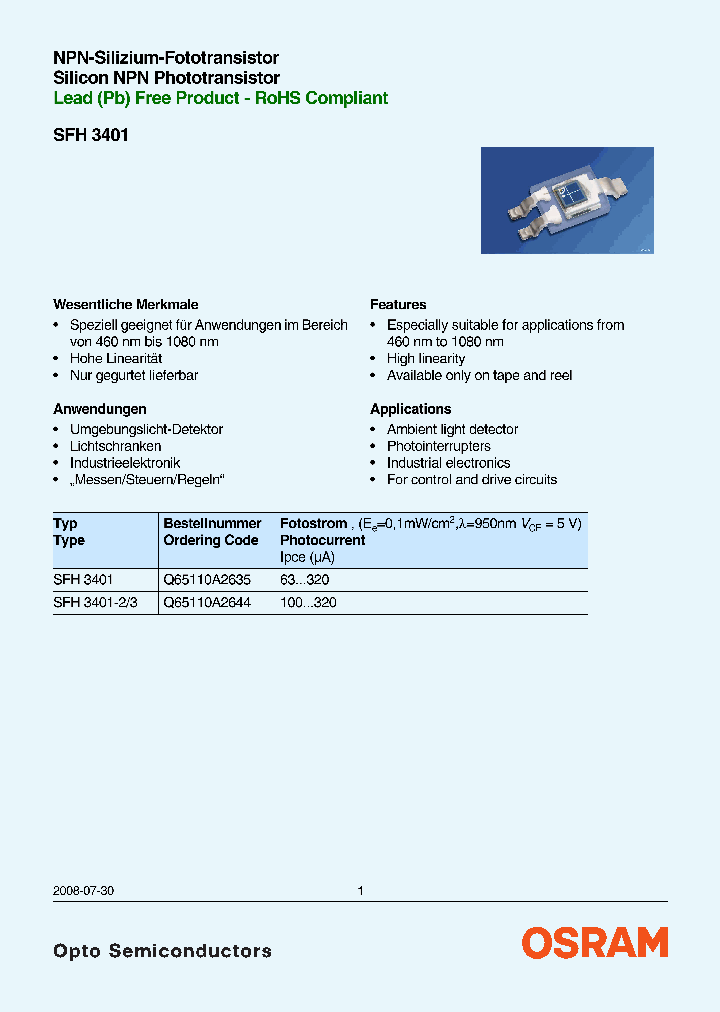 SFH3401_7401126.PDF Datasheet