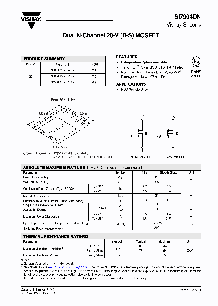SI7904DN-T1-E3_7403530.PDF Datasheet