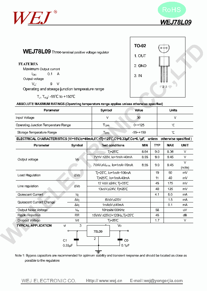 WEJ78L09-TO-92_7405270.PDF Datasheet