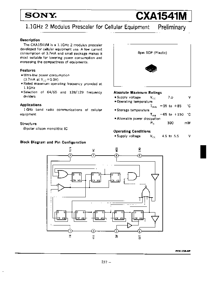 CXA1541M_7408800.PDF Datasheet