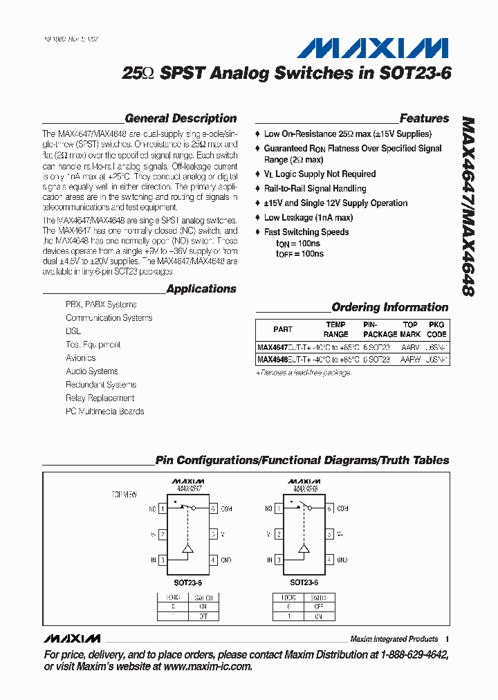 MAX4648EUT_7409475.PDF Datasheet