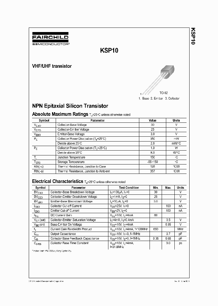 KSP10TANL_7409844.PDF Datasheet