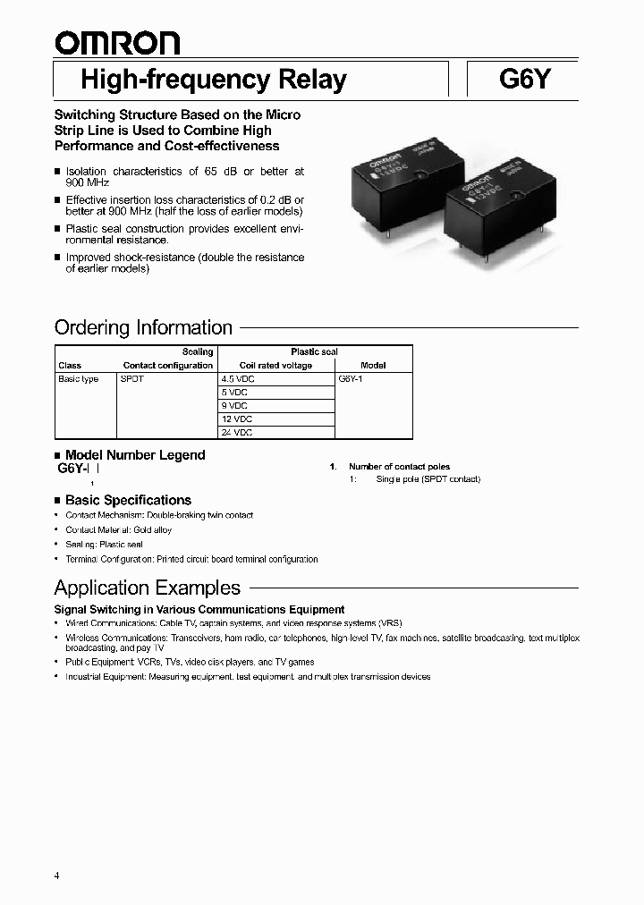 G6Y-145VDC_7412631.PDF Datasheet