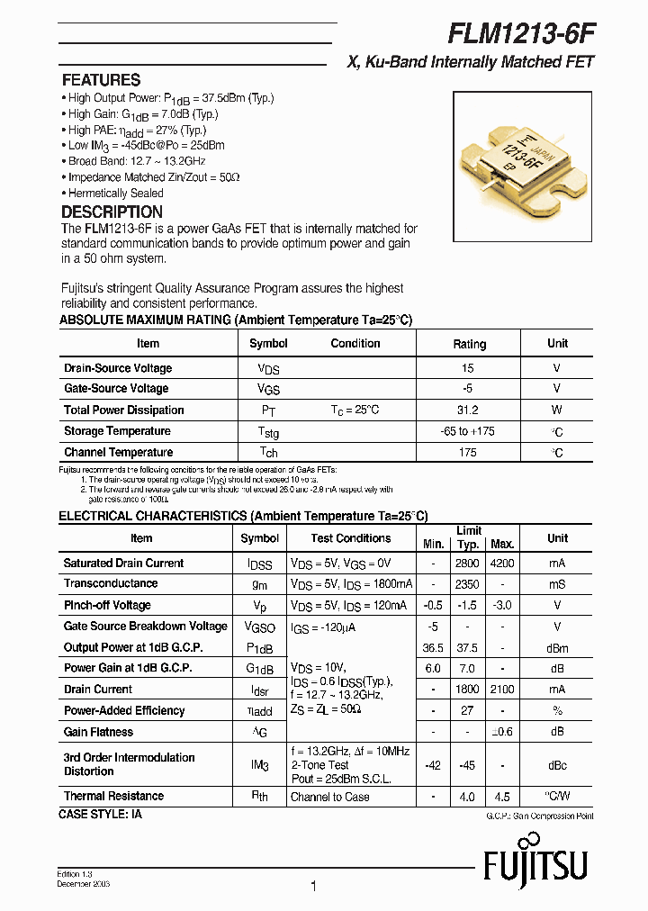FLM1213-6F_7415372.PDF Datasheet