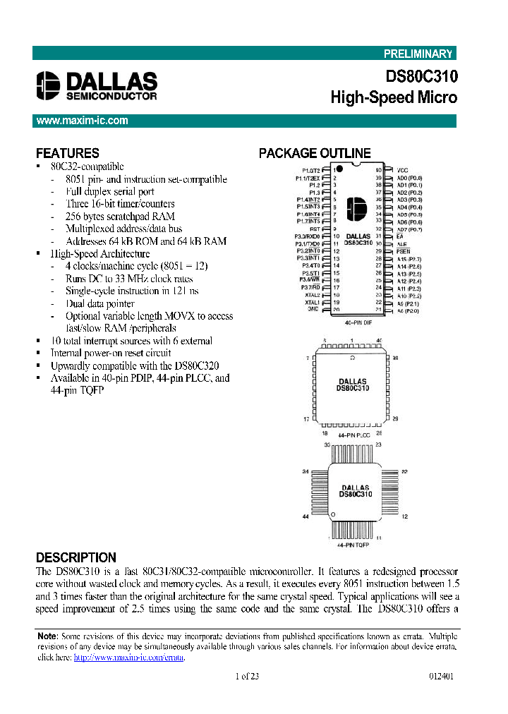 DS80C310-MCL_7418001.PDF Datasheet