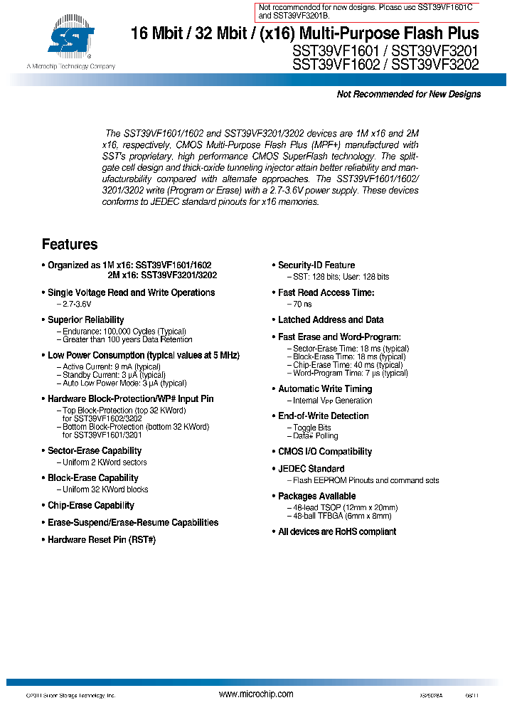 SST39VF3201-70-4I-B3KE_7423237.PDF Datasheet