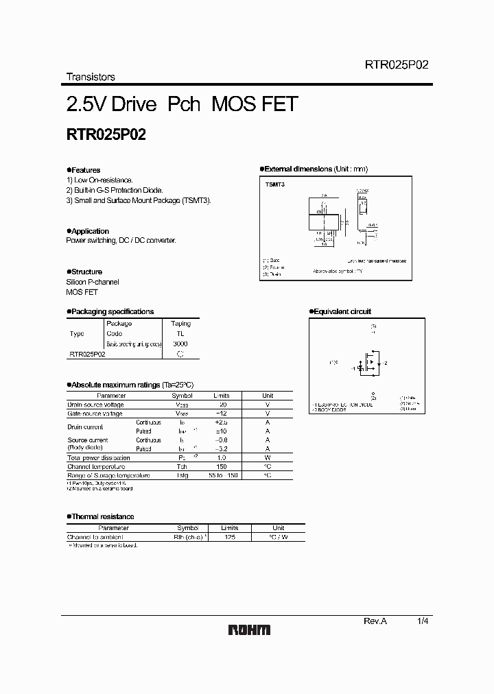 RTR025P02TL_7430495.PDF Datasheet