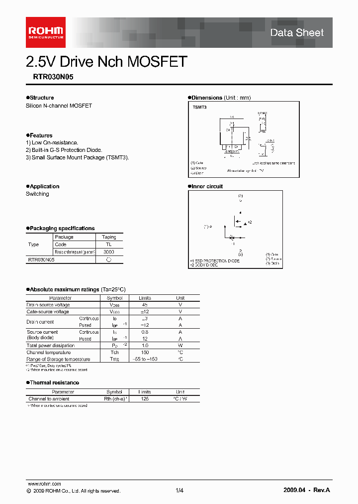RTR030N05TL_7430493.PDF Datasheet