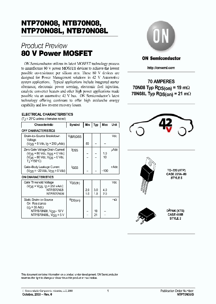 NTP70N08_7428490.PDF Datasheet
