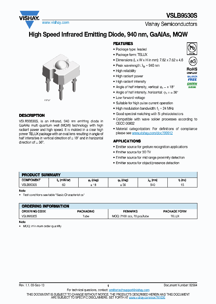 VSLB9530S_7432413.PDF Datasheet