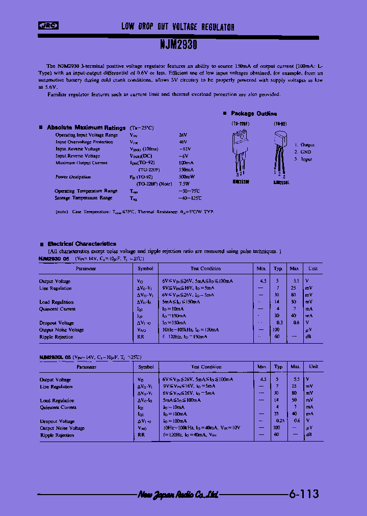 NJM2930L-05-T3_7430732.PDF Datasheet