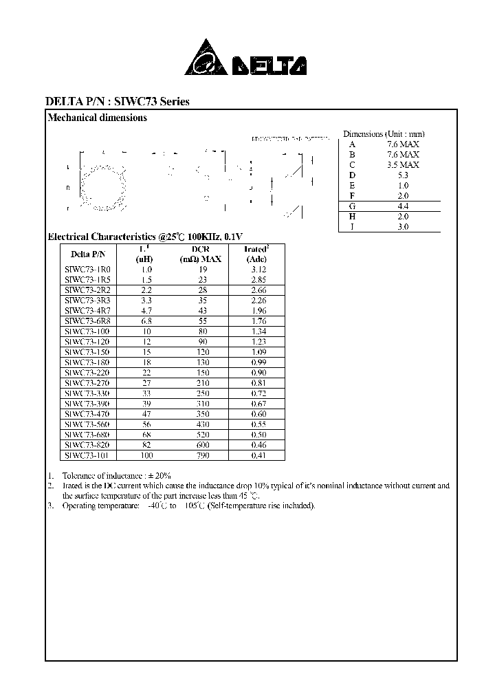 SIWC73-1R0_7433683.PDF Datasheet