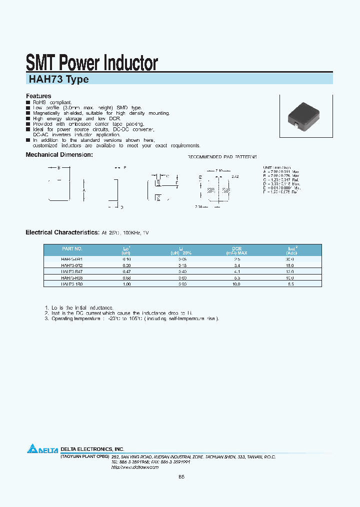 HAH73-1R0_7433685.PDF Datasheet