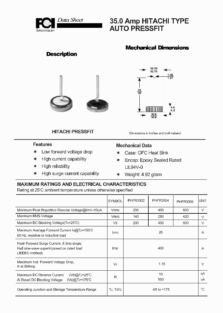 PHFR3502-3506_7434855.PDF Datasheet