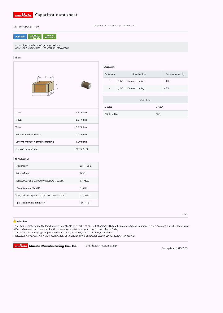 GRM32ER61C226ME20L_7436144.PDF Datasheet