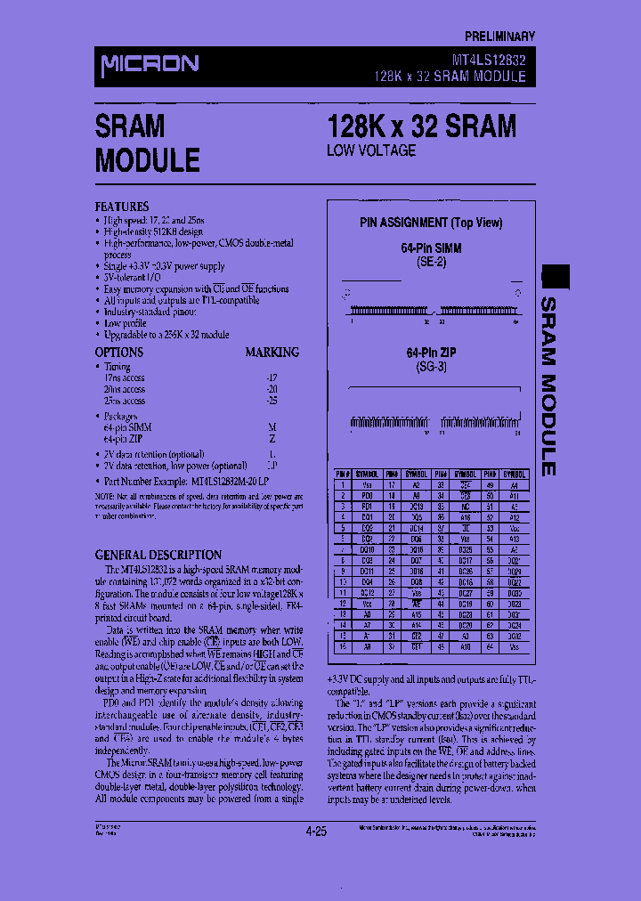 MT4LS12832Z-17L_7435606.PDF Datasheet