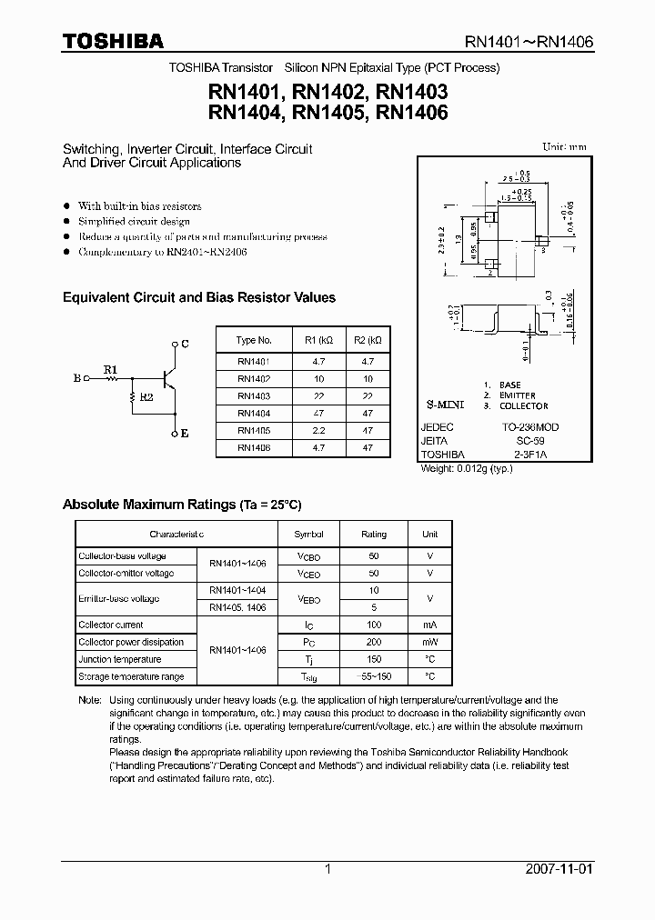 RN1403TE85LF_7437239.PDF Datasheet