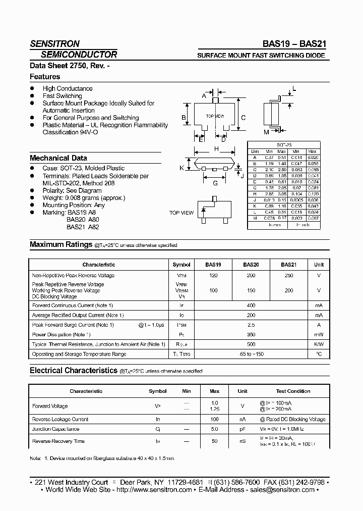BAS19-T1_7435480.PDF Datasheet