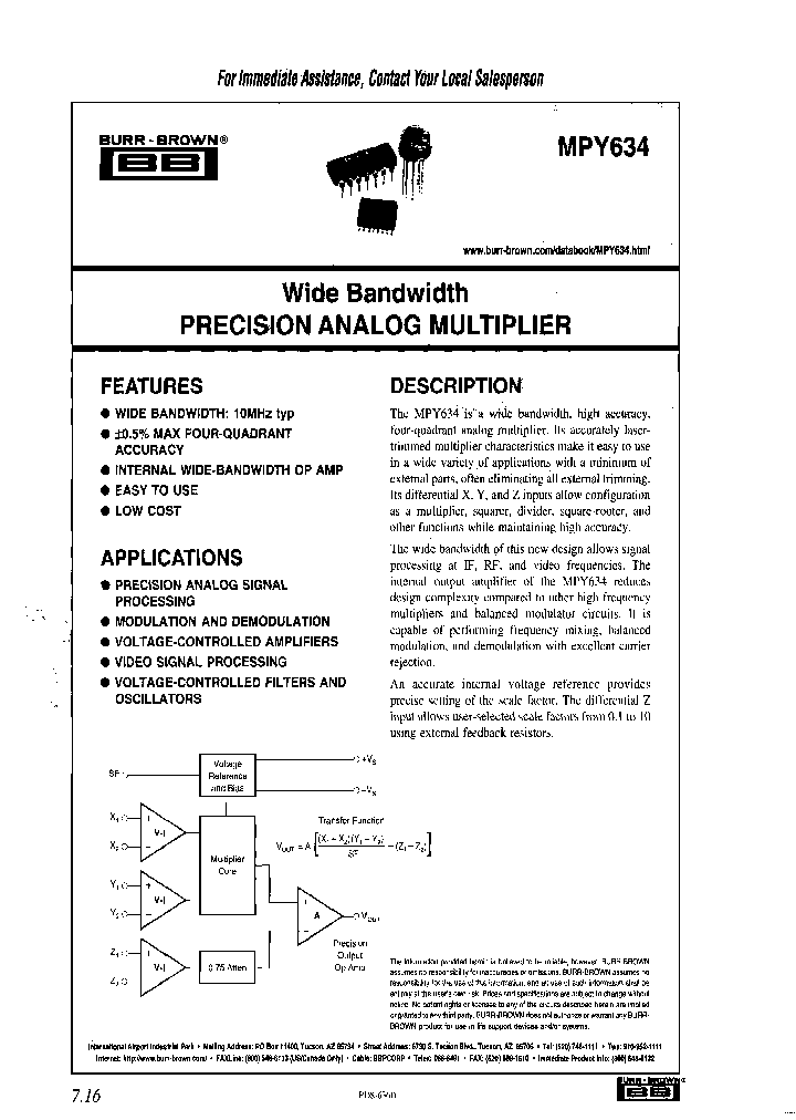 MPY634AM_7439975.PDF Datasheet