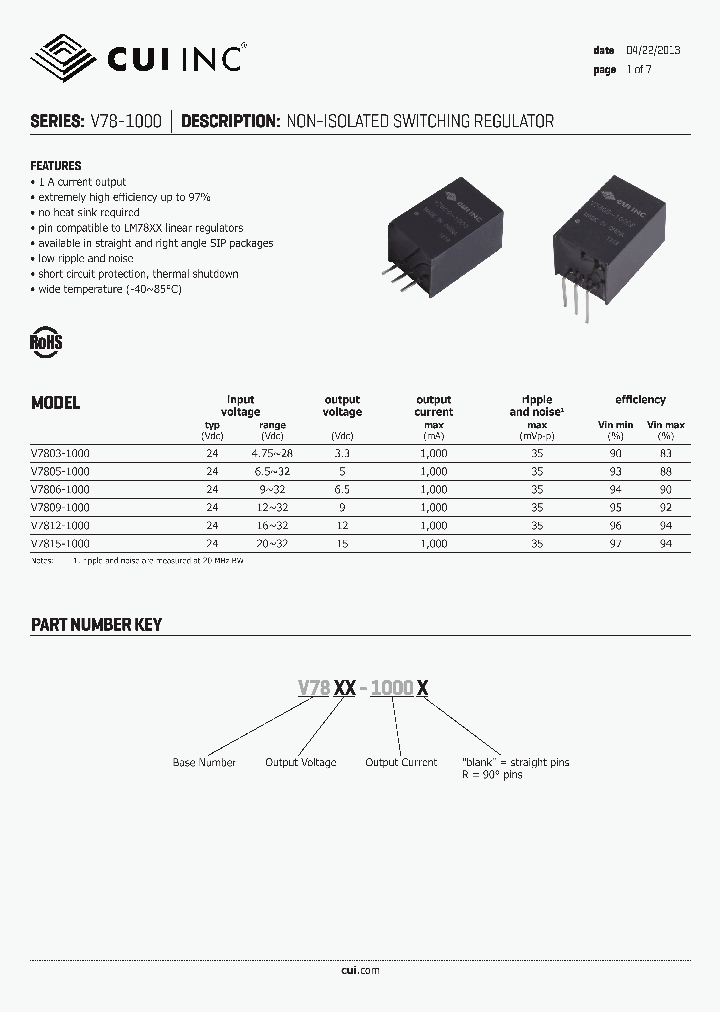 V7809-1000_7440636.PDF Datasheet