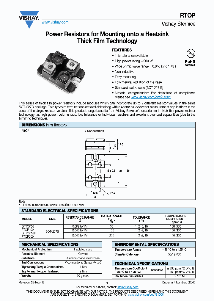 DRTOP100V133R0FB_7440021.PDF Datasheet