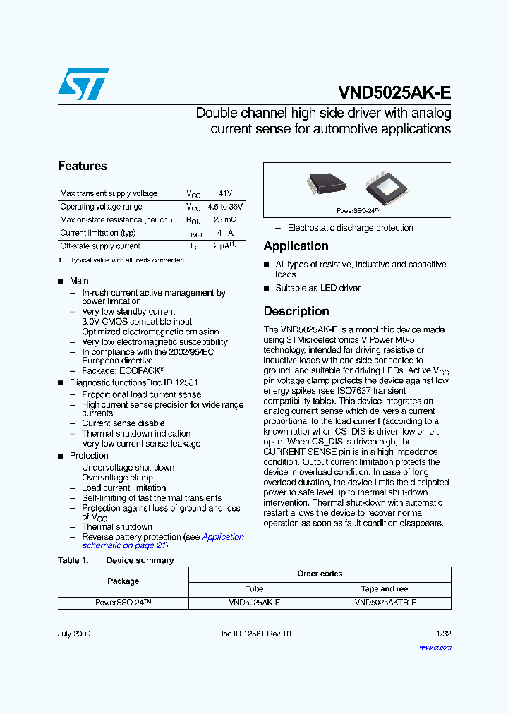 VND5025AK-E_7449347.PDF Datasheet