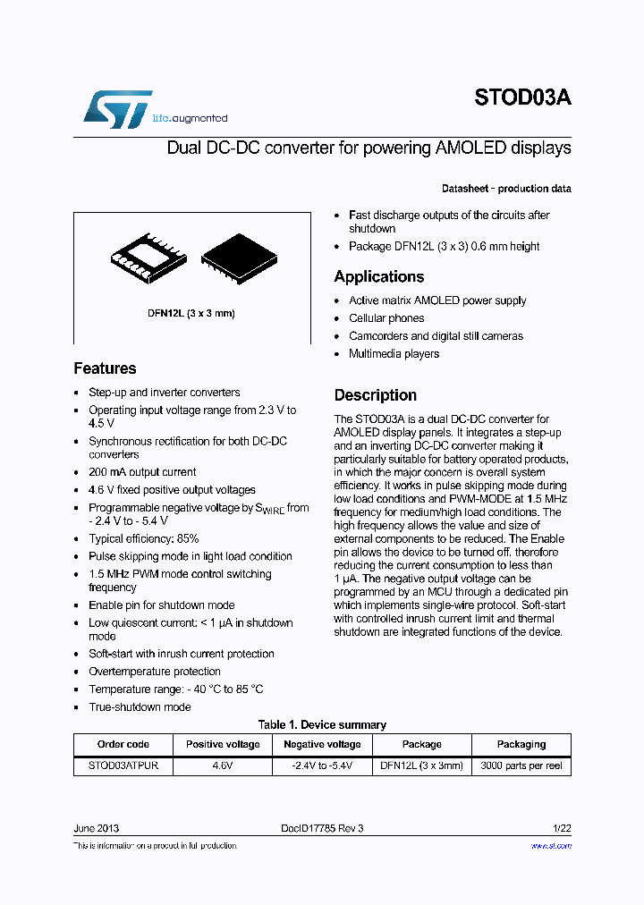 STOD03ATPUR_7451340.PDF Datasheet