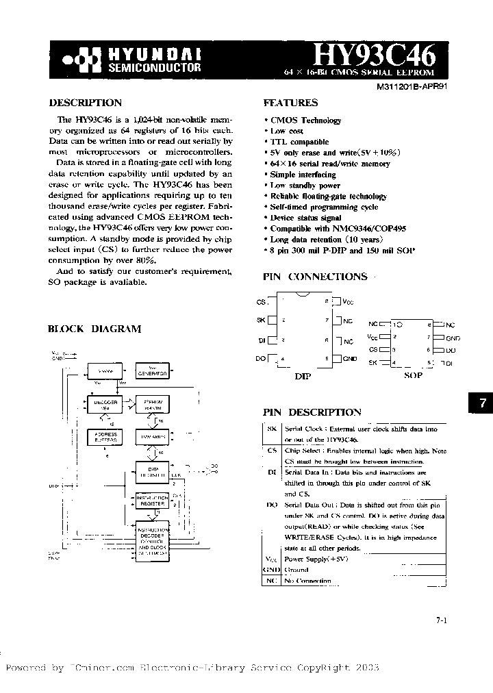 HY93C46EB_7451307.PDF Datasheet