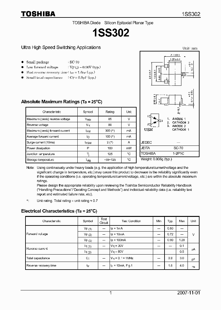 1SS302TE85LF_7451509.PDF Datasheet