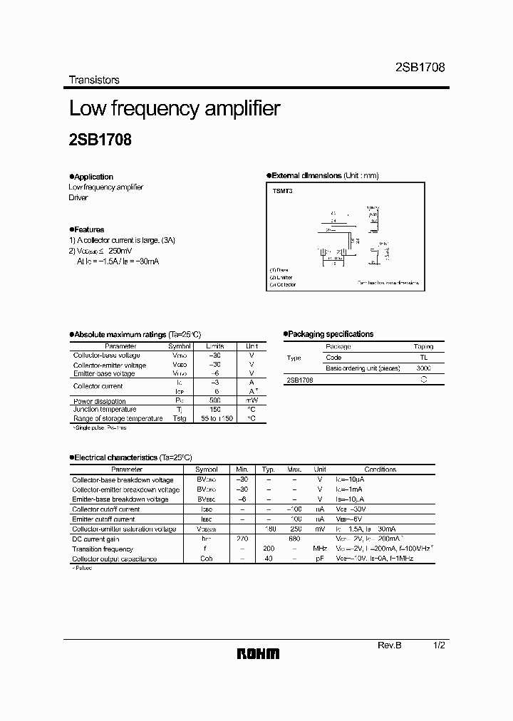 2SB1708TL_7456176.PDF Datasheet
