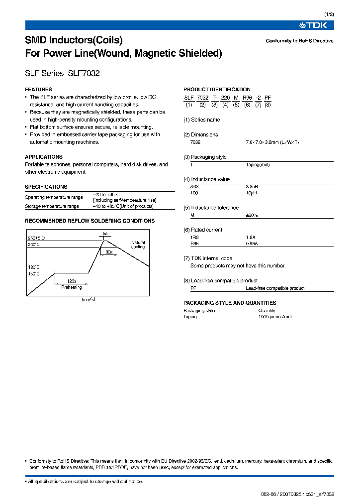 SLF7032T-150M1R1-2PF_7456373.PDF Datasheet