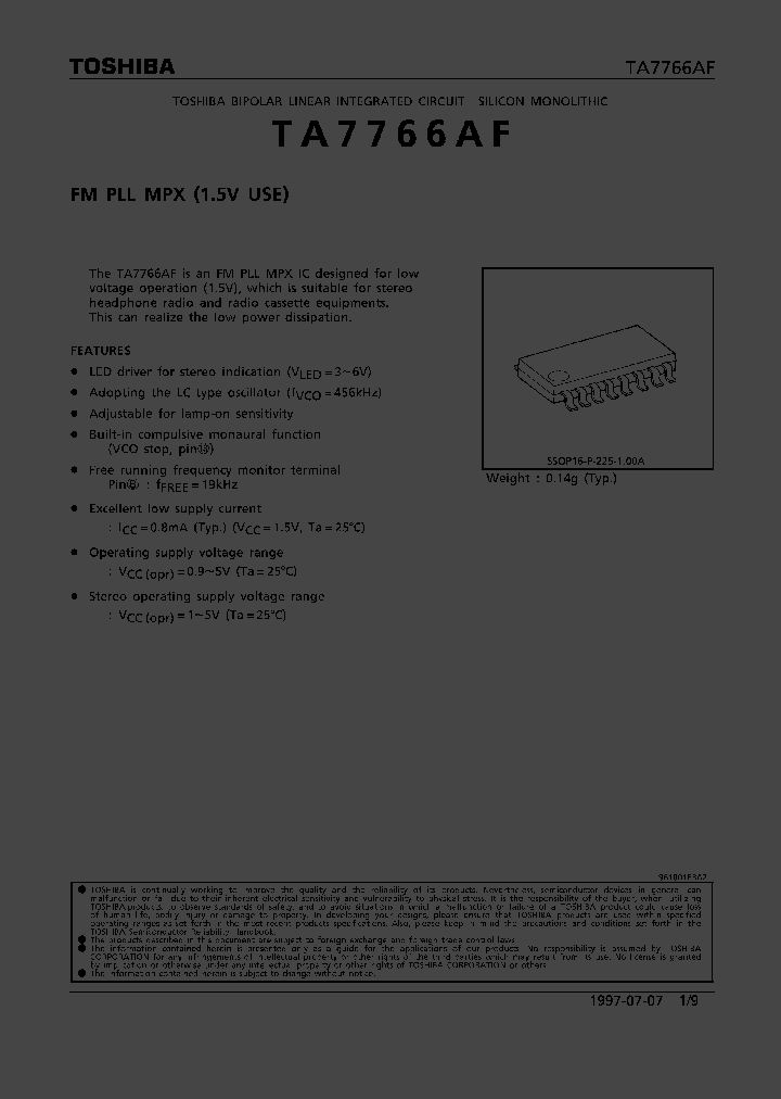 TOSHIBACORPORATION-TA7766AF_7459795.PDF Datasheet