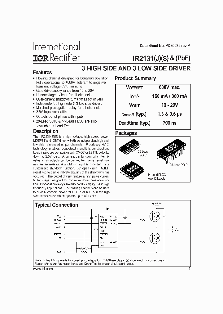 IR2131SPBF_7462552.PDF Datasheet