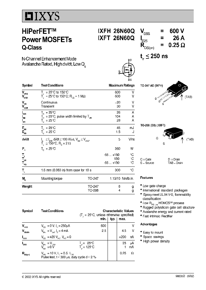 IXYSCORP-IXFH26N60Q_7464659.PDF Datasheet