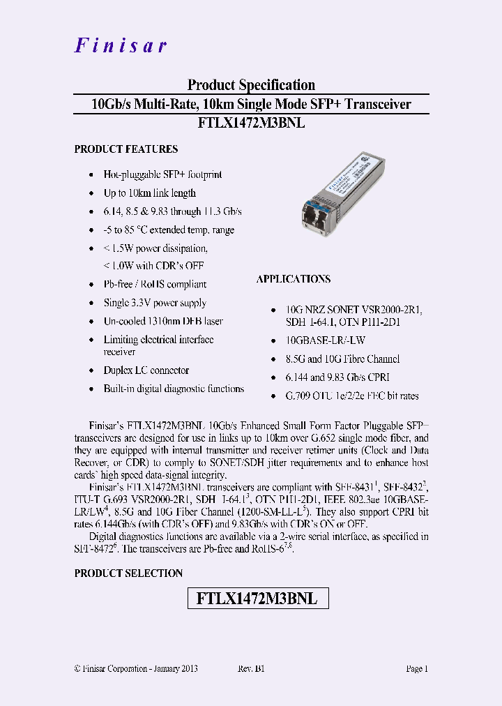 FTLX1472M3BNL_7465124.PDF Datasheet