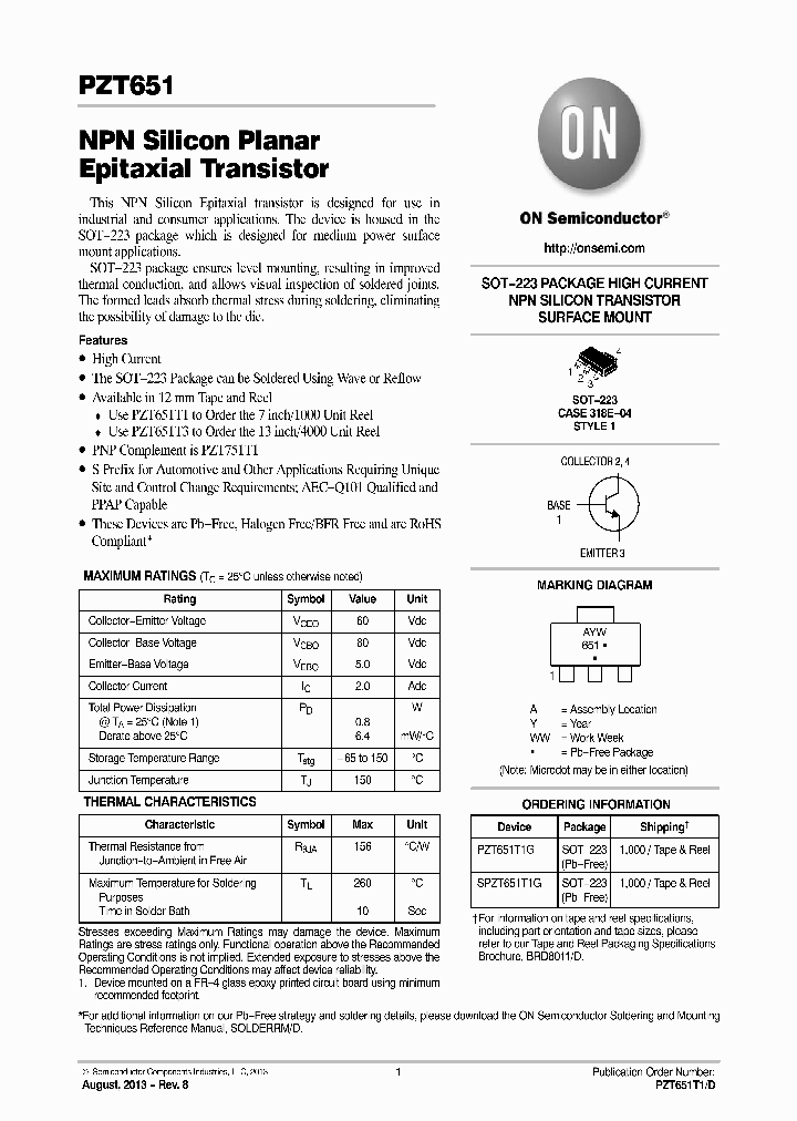SPZT651T1G_7466244.PDF Datasheet