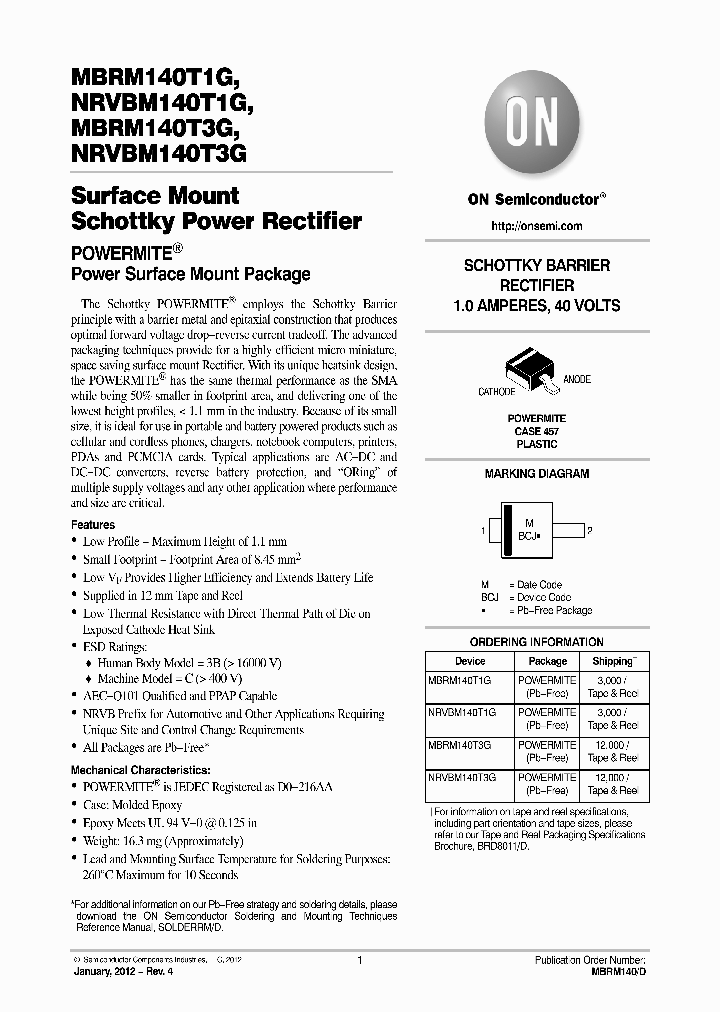 NRVBM140T3G_7468137.PDF Datasheet
