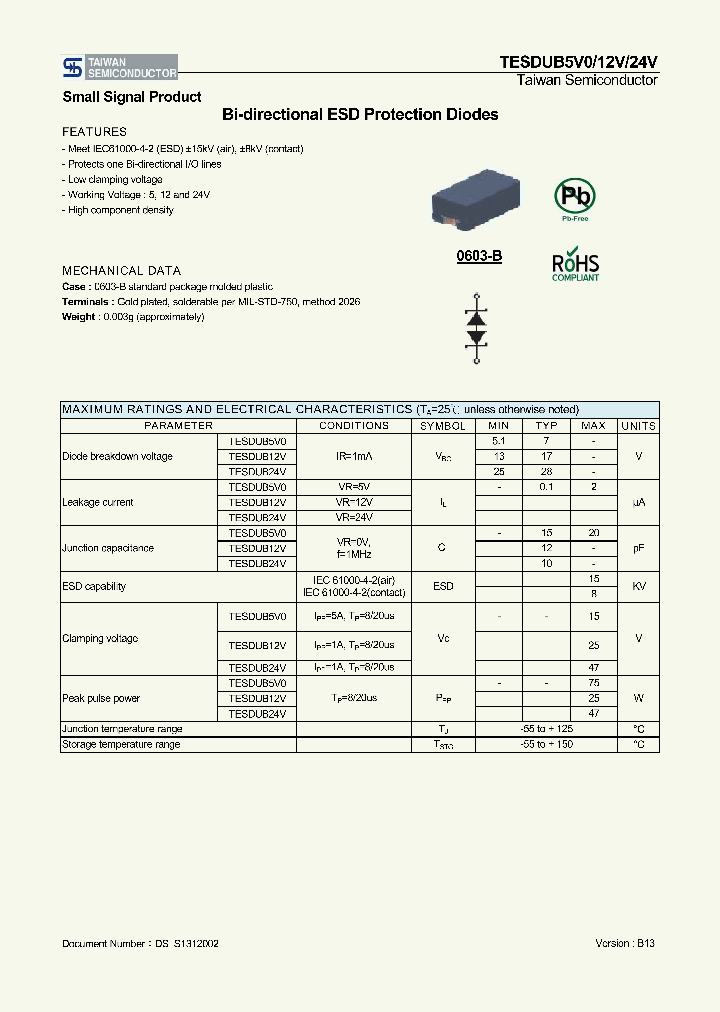 TESDUB5V0_7468204.PDF Datasheet